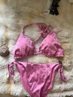 Victoria Secret Pink VS logo bikini